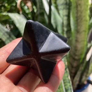 Large black obsidian Merkaba